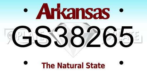 GS38265 Arkansas License Plate