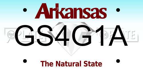GS4G1A Arkansas License Plate