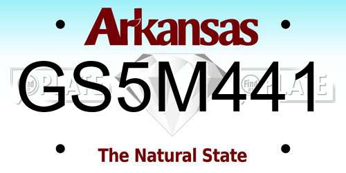 GS5M441 Arkansas License Plate