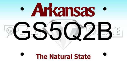 GS5Q2B Arkansas License Plate