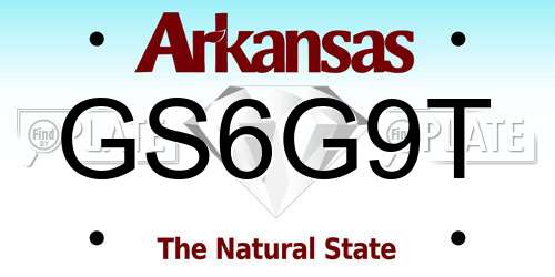 GS6G9T Arkansas License Plate