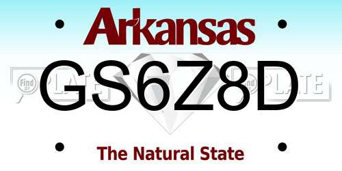 GS6Z8D Arkansas License Plate