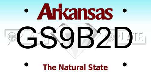 GS9B2D Arkansas License Plate