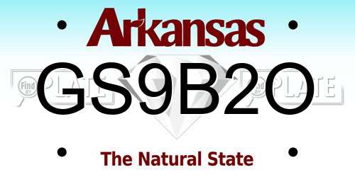 GS9B2O Arkansas License Plate
