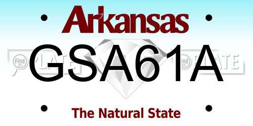 GSA61A Arkansas License Plate