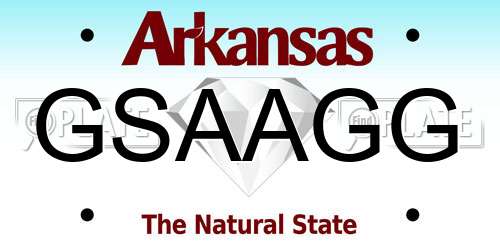GSAAGG Arkansas License Plate