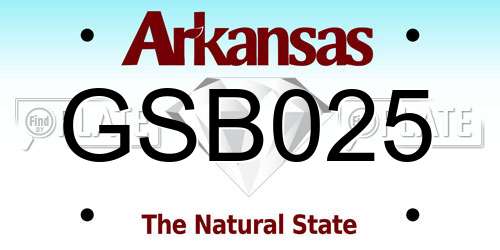 GSB025 Arkansas License Plate