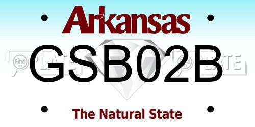 GSB02B Arkansas License Plate