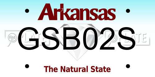 GSB02S Arkansas License Plate