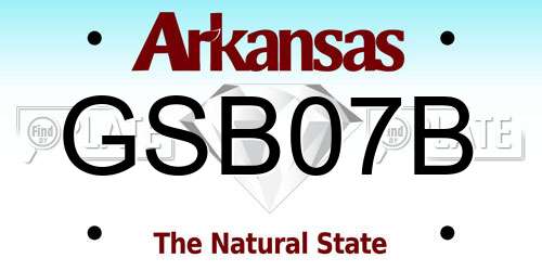 GSB07B Arkansas License Plate
