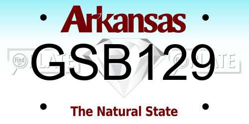 GSB129 Arkansas License Plate