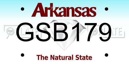 GSB179 Arkansas License Plate
