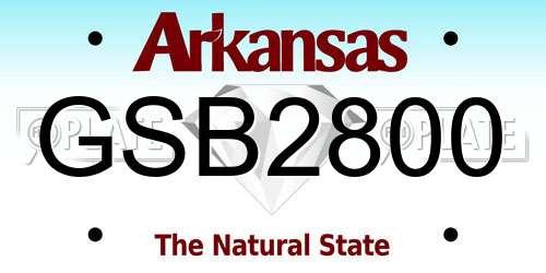 GSB2800 Arkansas License Plate