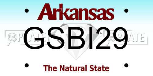 GSBI29 Arkansas License Plate