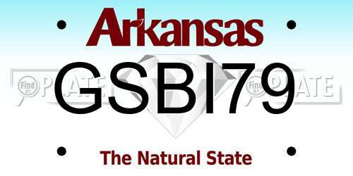 GSBI79 Arkansas License Plate