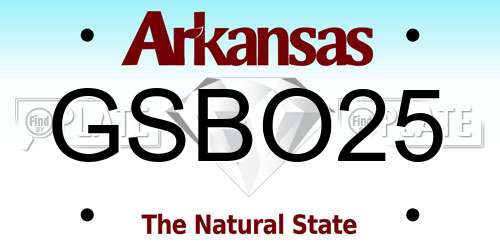 GSBO25 Arkansas License Plate