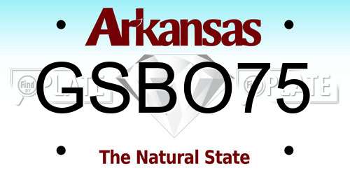 GSBO75 Arkansas License Plate