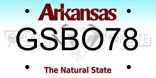 GSBO78 Arkansas License Plate