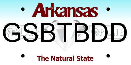 GSBTBDD Arkansas License Plate