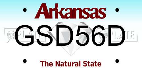 GSD56D Arkansas License Plate