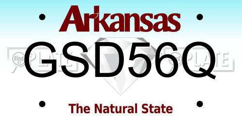 GSD56Q Arkansas License Plate