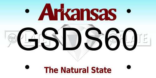 GSDS60 Arkansas License Plate