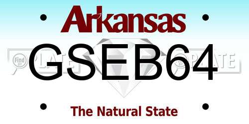GSEB64 Arkansas License Plate