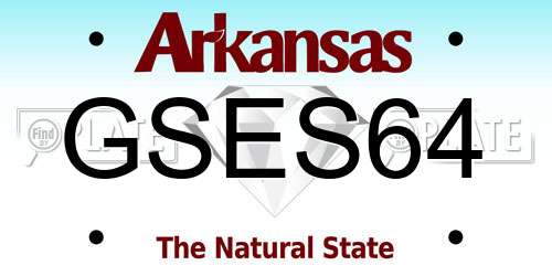 GSES64 Arkansas License Plate