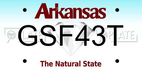 GSF43T Arkansas License Plate