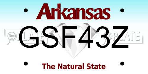 GSF43Z Arkansas License Plate