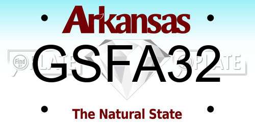 GSFA32 Arkansas License Plate