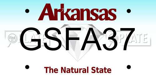 GSFA37 Arkansas License Plate