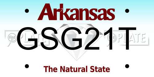 GSG21T Arkansas License Plate