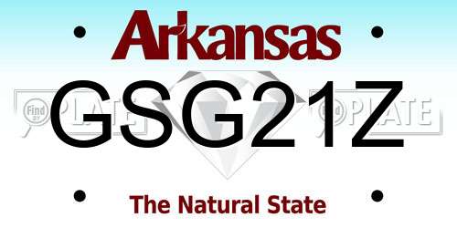 GSG21Z Arkansas License Plate