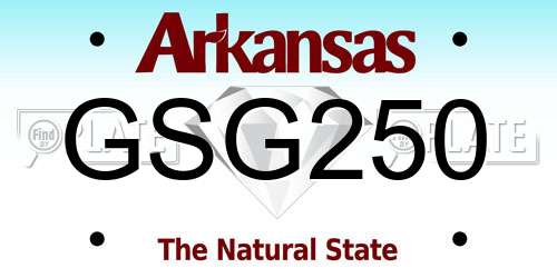 GSG250 Arkansas License Plate