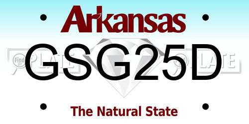 GSG25D Arkansas License Plate