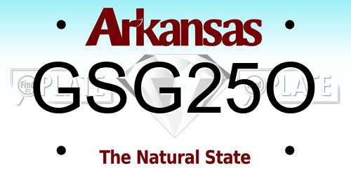GSG25O Arkansas License Plate