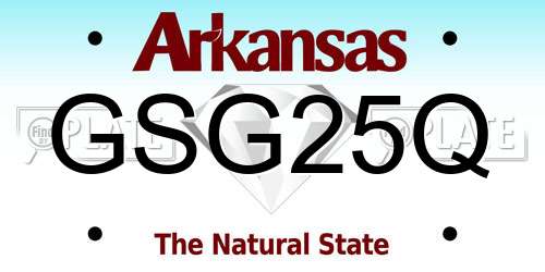 GSG25Q Arkansas License Plate