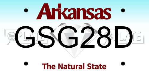 GSG28D Arkansas License Plate