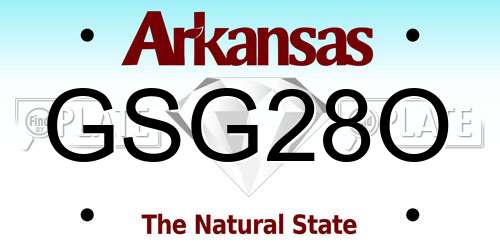 GSG28O Arkansas License Plate