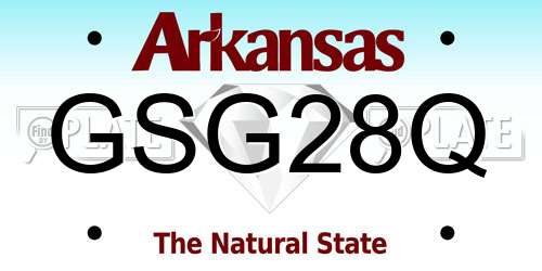 GSG28Q Arkansas License Plate