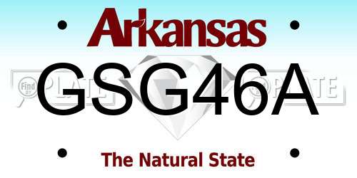 GSG46A Arkansas License Plate