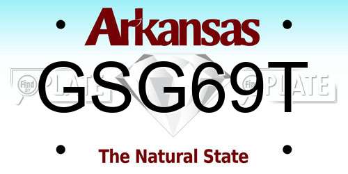 GSG69T Arkansas License Plate