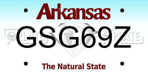 GSG69Z Arkansas License Plate