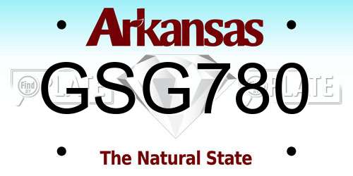 GSG780 Arkansas License Plate