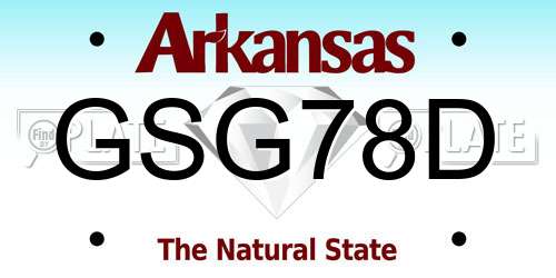 GSG78D Arkansas License Plate