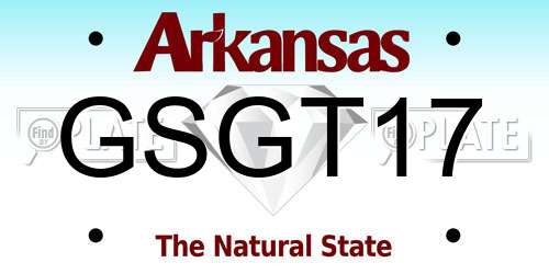 GSGT17 Arkansas License Plate
