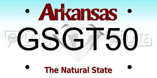 GSGT50 Arkansas License Plate