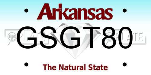 GSGT80 Arkansas License Plate