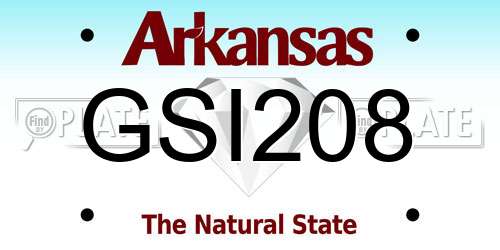 GSI208 Arkansas License Plate